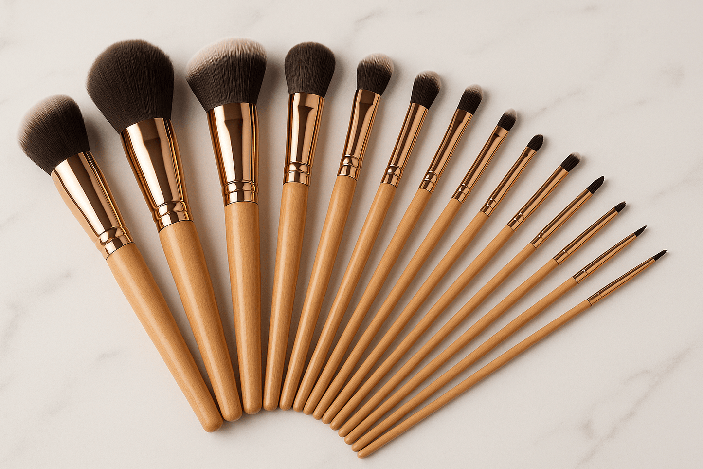 Set de 12 Pinceaux Maquillage Professionnel – Application Parfaite et Précise